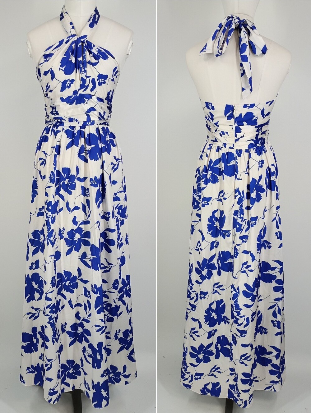 Petal + Pup Floral Satin Maxi Dress